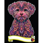 COLORVELVET: Kolorowanka Welwetowa A4 Maltańczyk