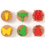 ChildGen, Zestaw drewniane stemple 6 szt. OWADY