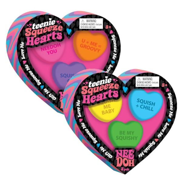 Schylling: gniotki sensoryczne 3 serduszka / NeeDoh Squeeze Heart