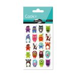 Maildor: Naklejki 3D wypukłe Urocze Potwory