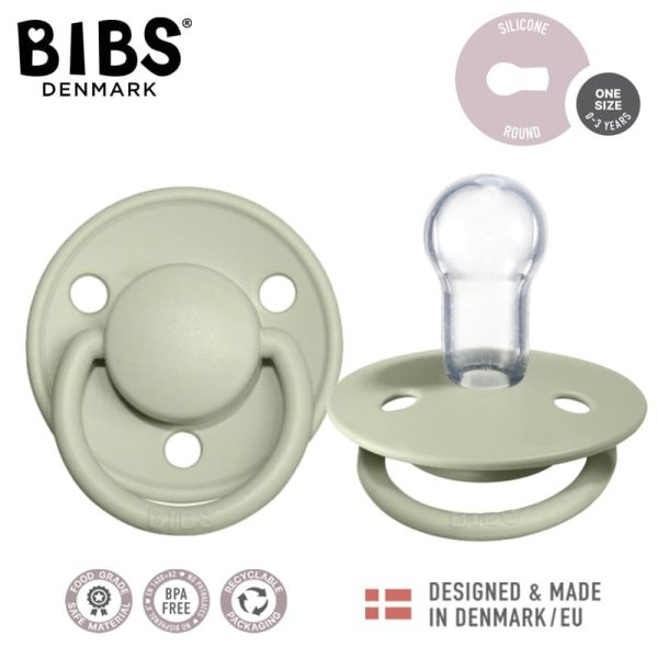 BIBS: DE LUX smoczek uspokajający silikonowy SAGE ONE SIZE