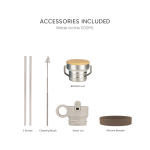 Citron: Butelka Termiczna ze Stali Nierdzewnej 500ml - Brown - obrazek 6