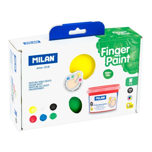 MILAN: farby do malowania palcami 6 x 40 ml