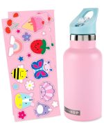 Skip Hop Butelka Termiczna z Ustnikiem i Naklejkami 380 ml Pink