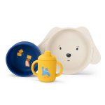 Moulin Roty: Silikonowe naczynia dla dzieci kolekcja Puce & Pilou