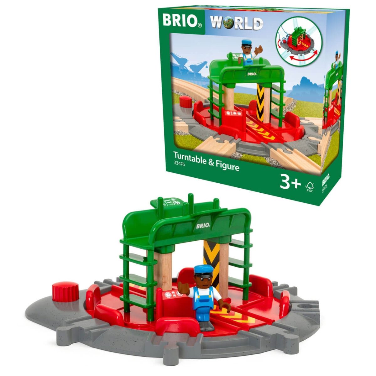 BRIO World - Obrotnica Kolejowa z FIGURKĄ - obrazek 1