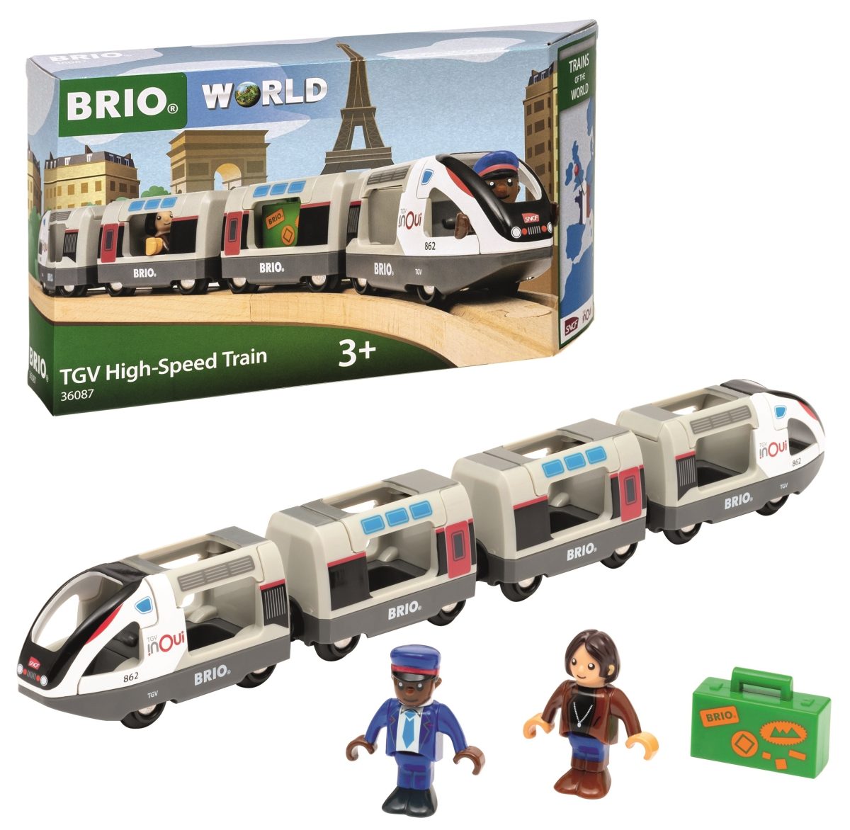 BRIO World - POCIĄGI ŚWIATA - pociąg TGV z Paryża / TGV High-Speed ​​Train - obrazek 1