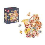 Janod: magnesy drewniane Plac Budowy 24 szt. 2+ - obrazek 3