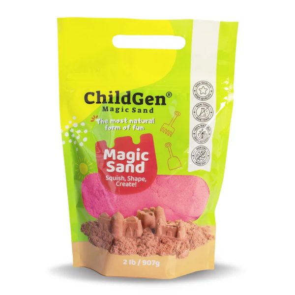 ChildGen: piasek kinetyczny 100% NATURALNY 907g RÓŻOWY