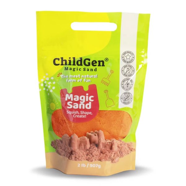 ChildGen: piasek kinetyczny 100% NATURALNY 907g POMARAŃCZOWY