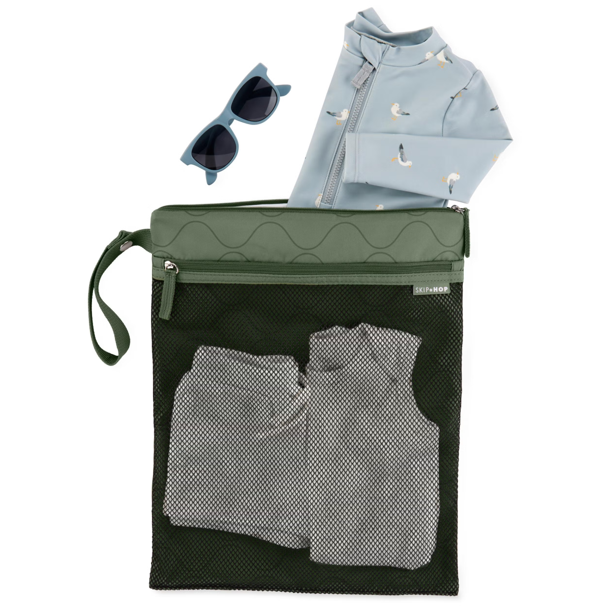 Projekt bez nazwy (6) Skip Hop: torba na mokre rzeczy Dark Sage - obrazek 2