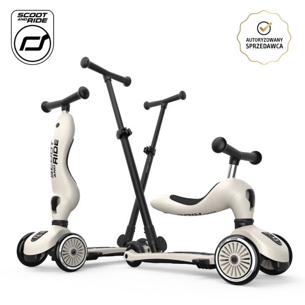 SCOOTANDRIDE: 2w1 jeździk i hulajnoga 1-5 lat Ash | Highwaykick 1 Push and Go