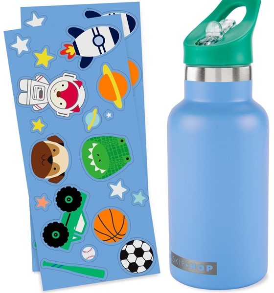 Skip Hop Butelka Termiczna z Ustnikiem i Naklejkami 380 ml Blue