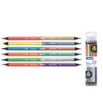 MILAN: kredki ołówkowe Bicolor trójkątne 6 szt. 12 kolorów