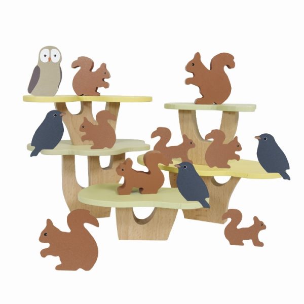 Egmont Toys®: Drewniana gra zręcznościowa, balansujące wiewiórki