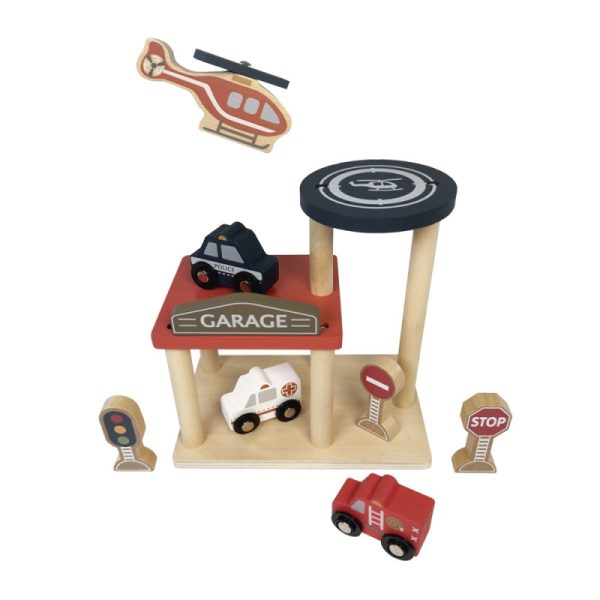 Egmont Toys®: Drewniany garaż z samochodami