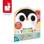 Janod: duże naklejki na arkuszach 100 szt. Małe Zwierzęta 18m+