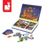 Janod: Magnetyczna układanka Smoki Magnetibook 3+ - obrazek 2