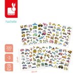 Janod: naklejki na arkuszach 200 szt. Pojazdy 3+ - obrazek 2