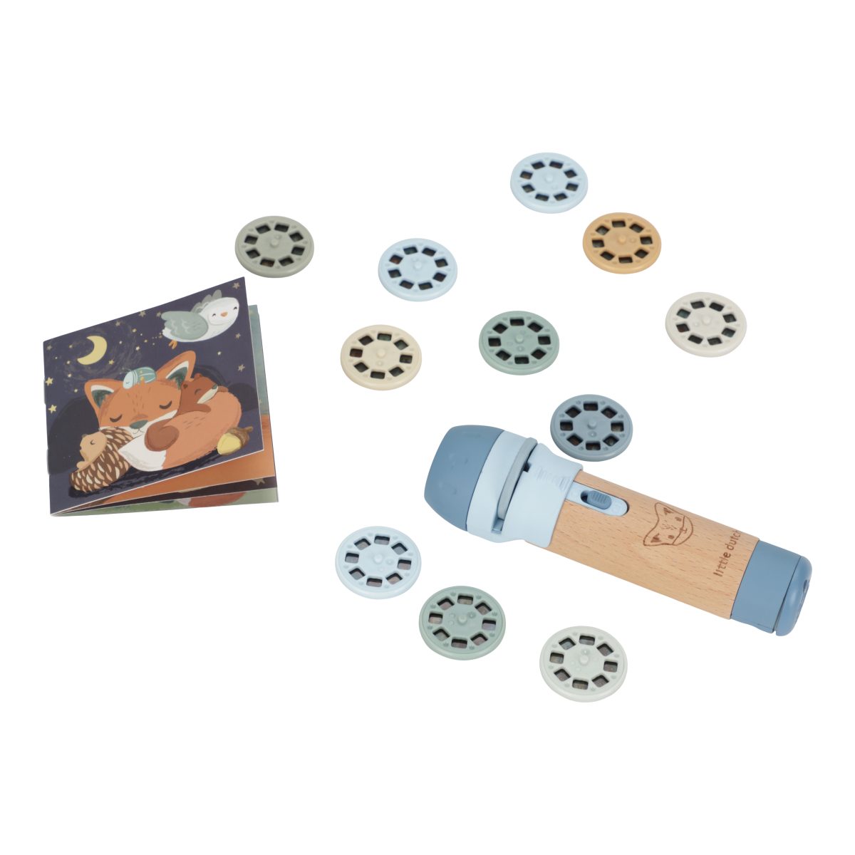 stories-projector-torch-blue-ld4781-product-5 Little Dutch: latarka projektor z bajkami Błękit - obrazek 5