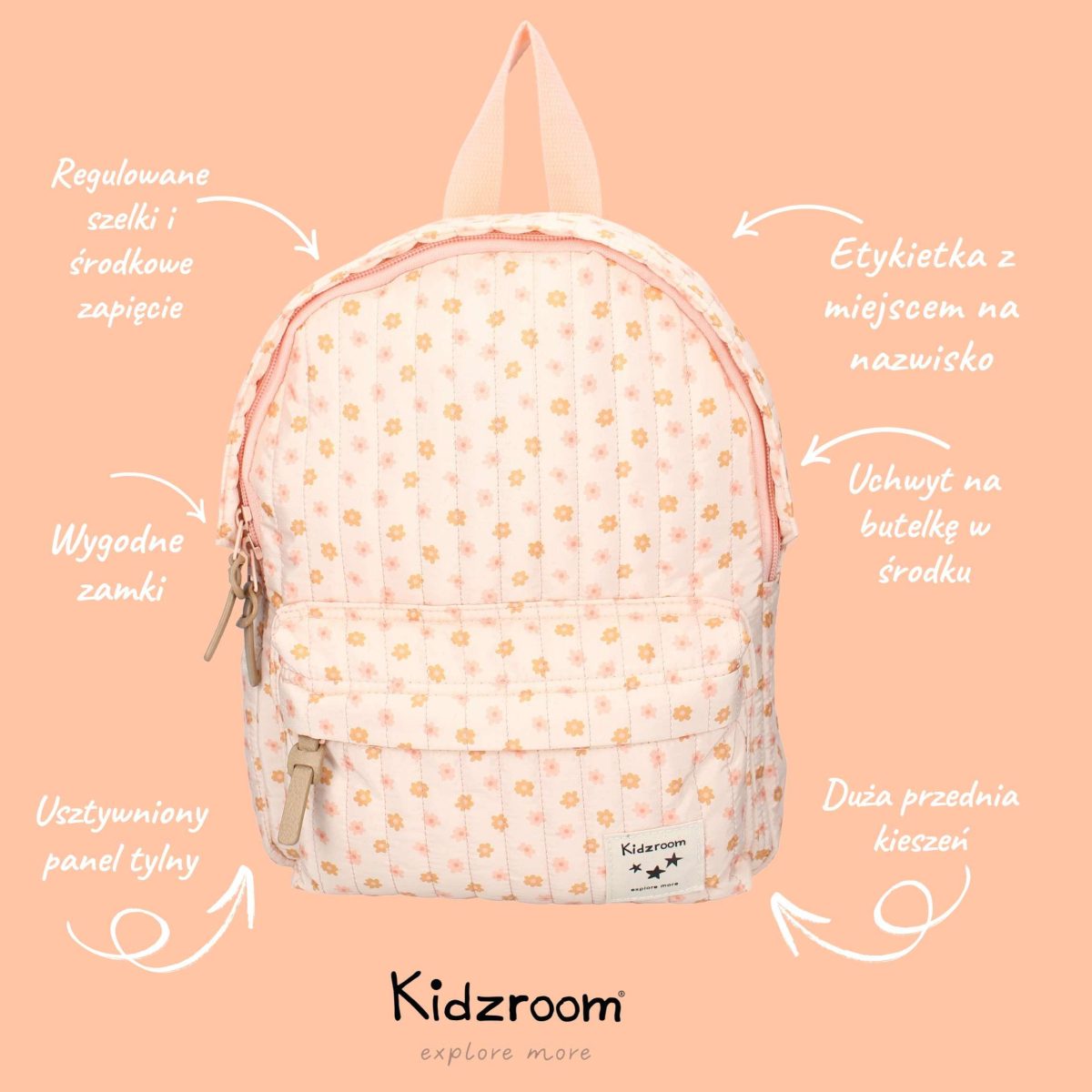 KIDZROOM: Plecak dla dzieci Magical Meadows sand - obrazek 2