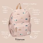 KIDZROOM: Plecak dla dzieci L Sweet Cars brown - obrazek 2