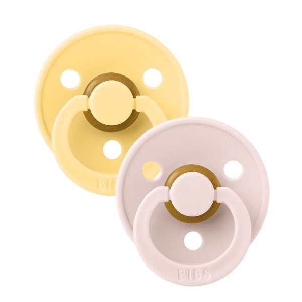 BIBS: COLOUR smoczek uspokajający kauczuk Hevea 2-pack PALE BUTTER & PETAL S