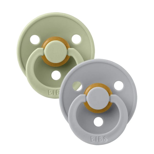 BIBS: COLOUR smoczek uspokajający kauczuk Hevea 2-pack CLOUD & SAGE L