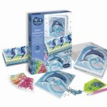 SentoSphere: zestaw art PUDEŁKA do ozdobienia diamentami DELFINY