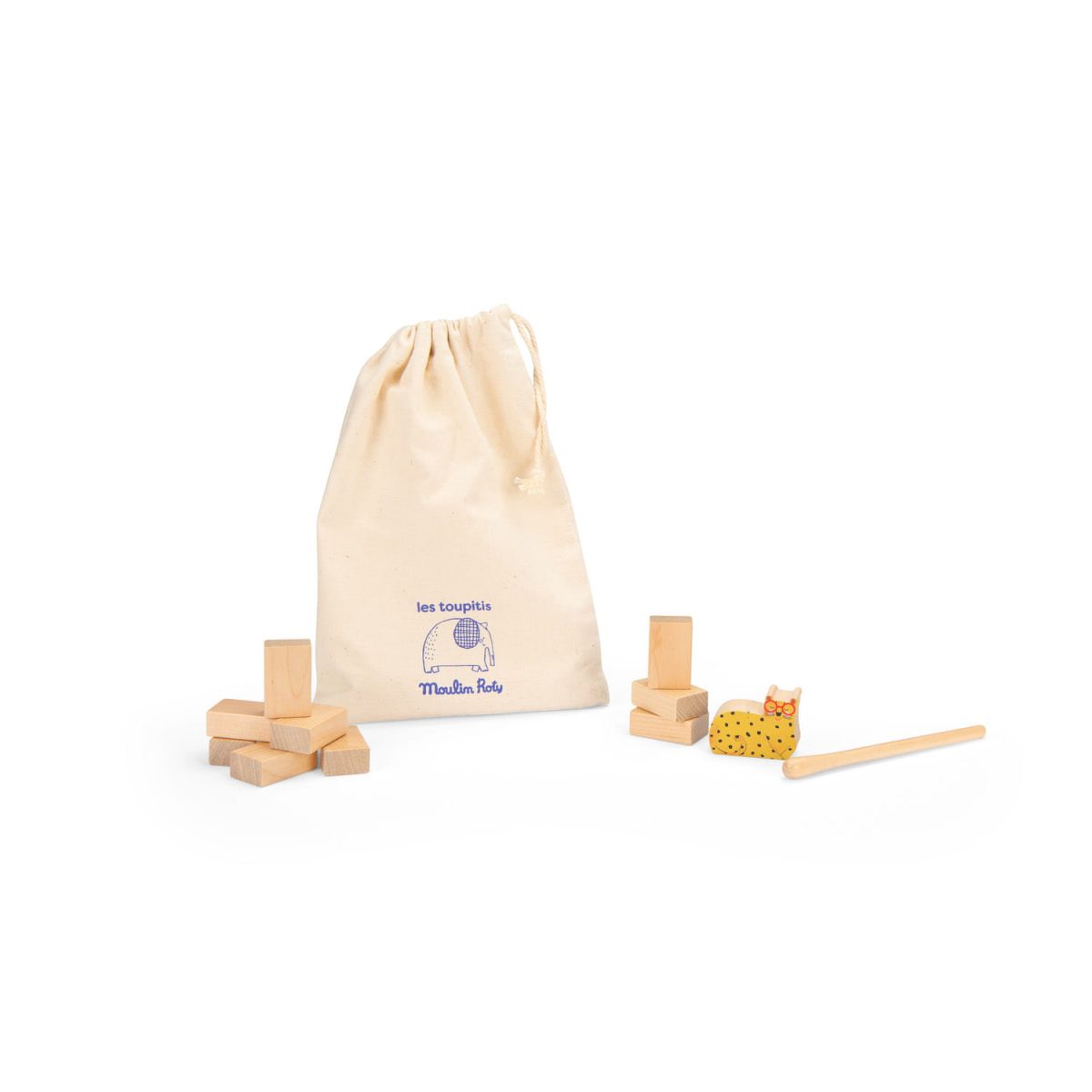 Moulin Roty: Gra zręcznościowa DREWNIANY MUR 3+ Les Toupitis - obrazek 3