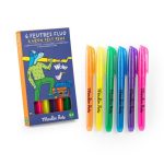 Moulin Roty: Zestaw mazaków neonowych LES LOUFOQUES