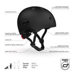 SCOOTANDRIDE: kask XXS-S dla dzieci 1-5 lat Black - obrazek 2