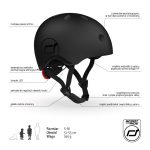 SCOOTANDRIDE: kask S-M dla dzieci 3+ Black - obrazek 2