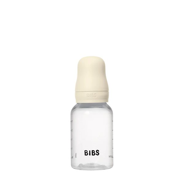 BIBS: antykolkowa butelka PLASTIC PP 150ml smoczek silikon IVORY