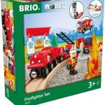 BRIO World - Zestaw Kolejka Straż Pożarna