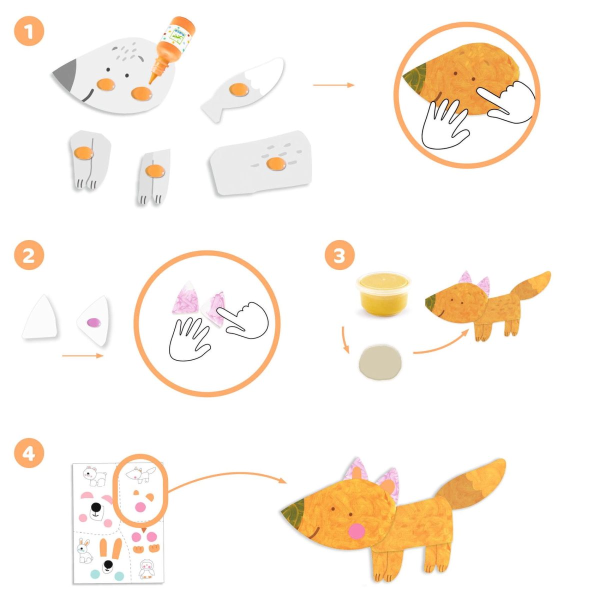 Djeco: Zestaw artystyczny WSPÓLNE MALOWANIE 18m+ - obrazek 3