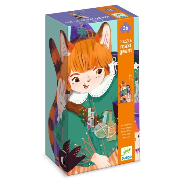 Djeco: Puzzle kartonowe gigant CZARODZIEJ PIO 36 el.