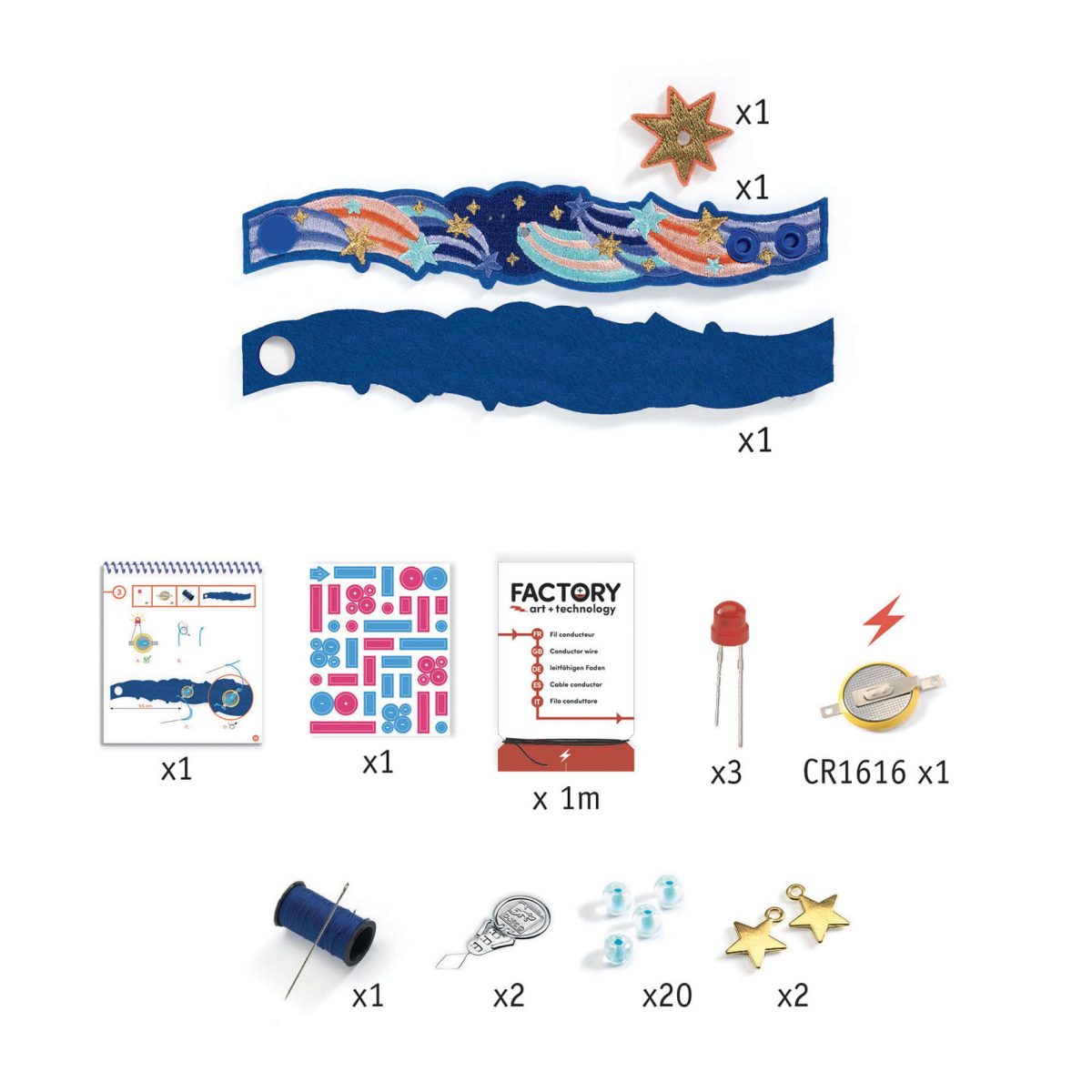 Djeco: Zestaw artystyczny bransoletka NOVA z LED 9+ - obrazek 2