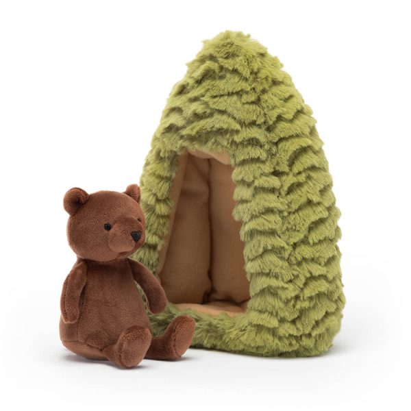 JellyCat: Leśny Domek Zielony Szałas Miś 19 cm