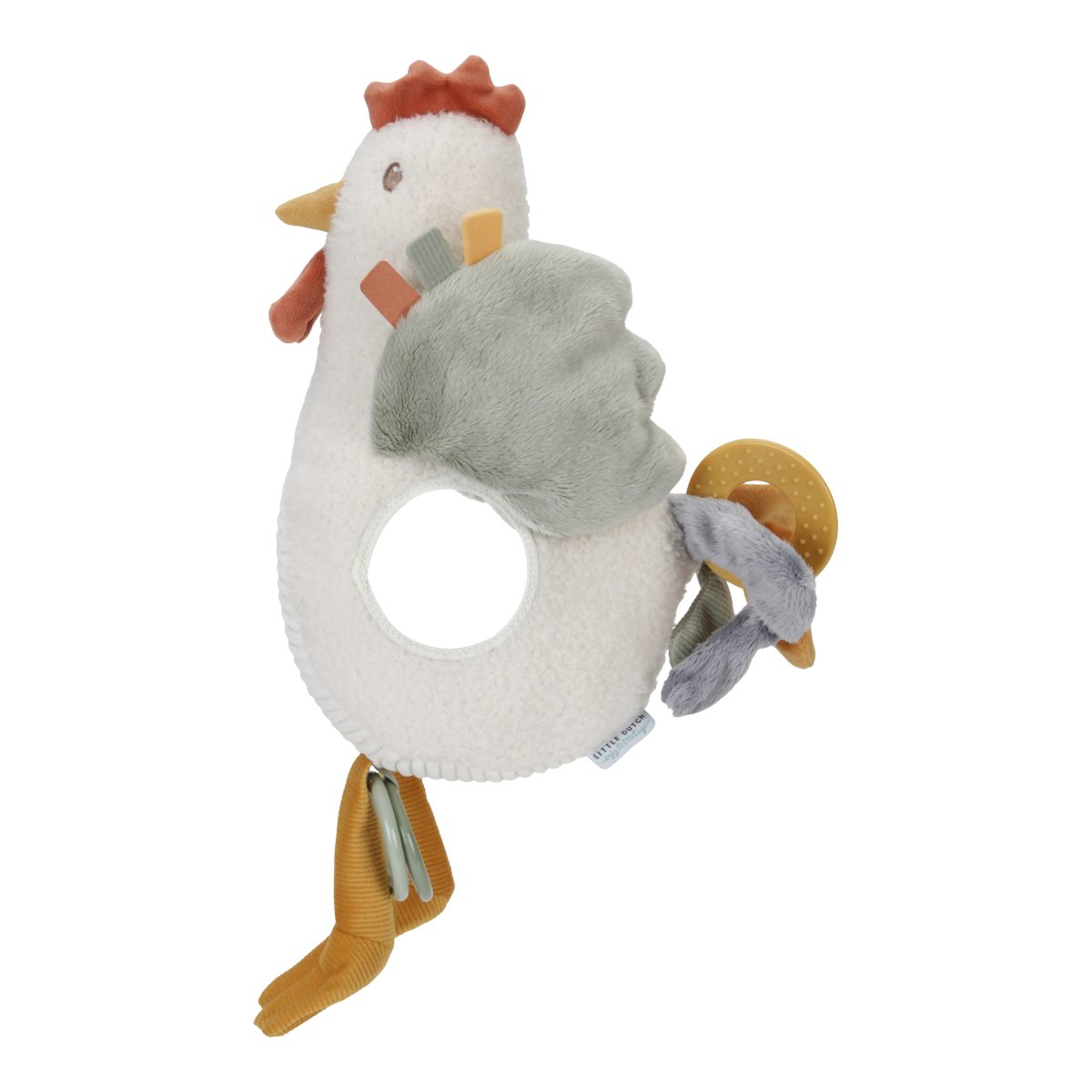 LD8804 Activity cuddle Chicken_5 Little Dutch: przytulanka aktywizująca Little Farm 25 cm - obrazek 3