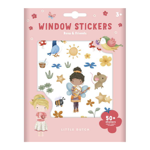 Little Dutch: naklejki na okno Rosa & Friends