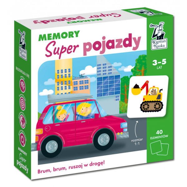 Kapitan Nauka: gra memory super pojazdy 3+