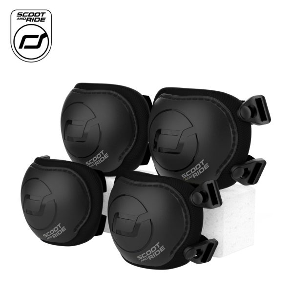 SCOOTANDRIDE: zestaw ochraniaczy dla dzieci XXS Black