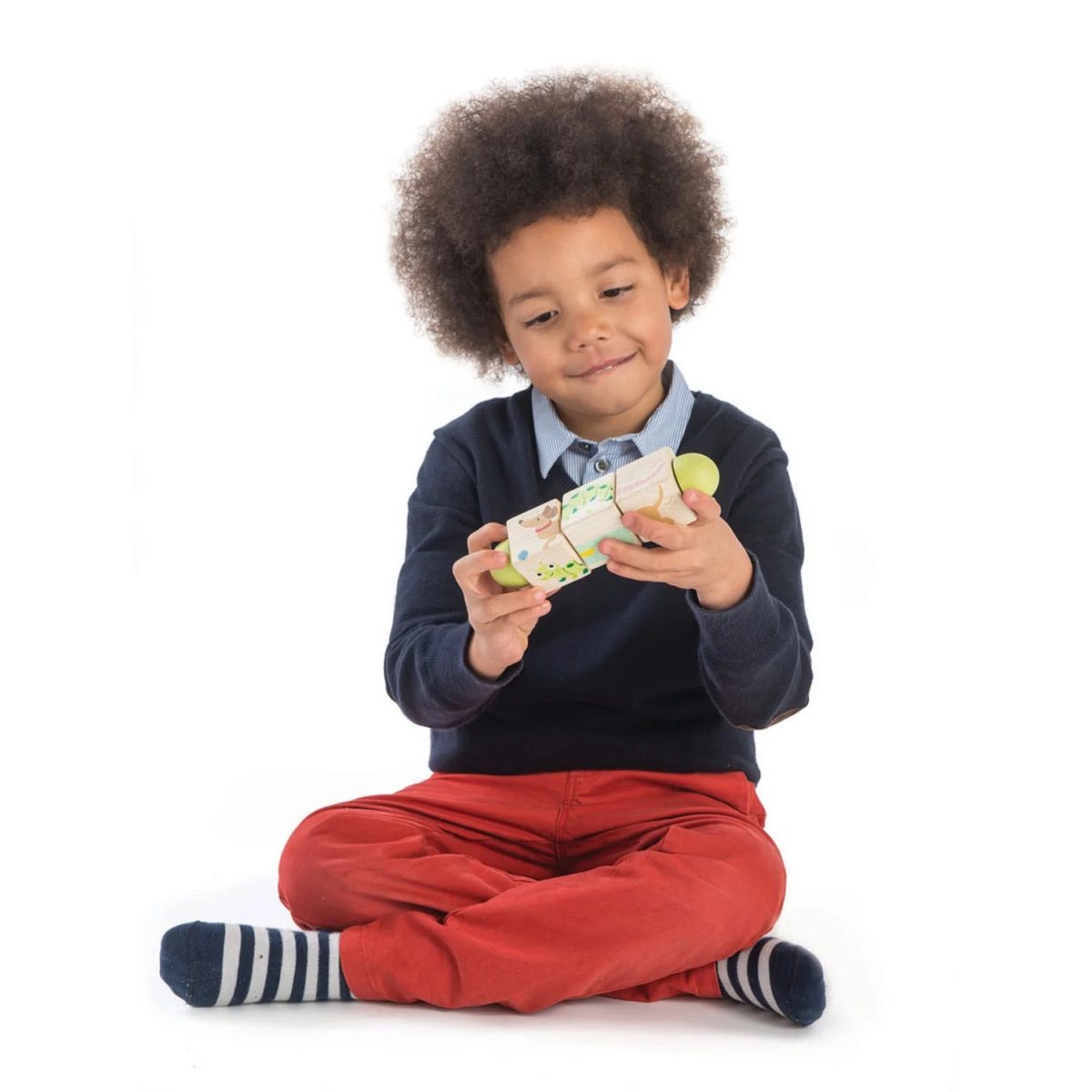 Tender Leaf Toys: drewniana układanka twist Zwierzątka - obrazek 2