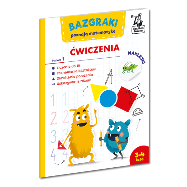 Kapitan Nauka: Bazgraki poznają matematykę. Ćwiczenia. Poziom 1