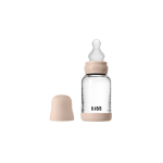 BIBS: antykolkowa butelka szklana 120ml smoczek silikon BLUSH
