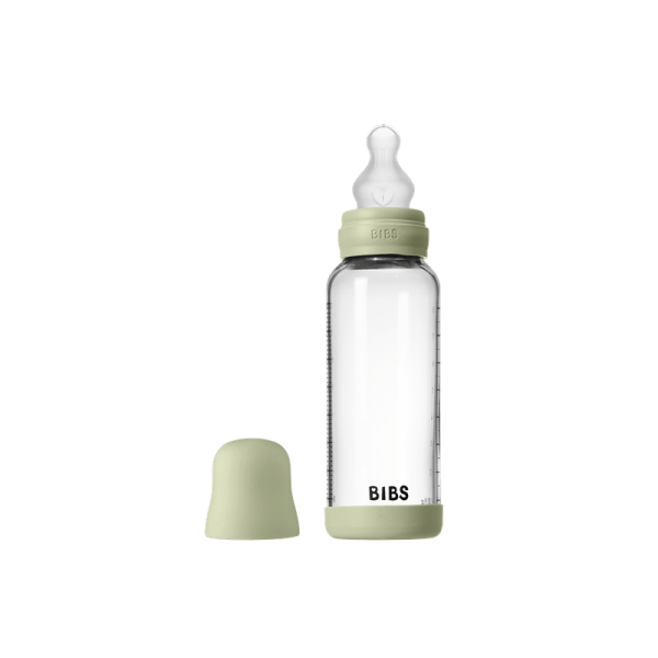 BIBS: antykolkowa butelka szklana 240ml smoczek silikon SAGE
