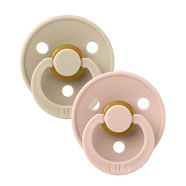 BIBS: COLOUR smoczek uspokajający kauczuk Hevea 2-pack BLUSH & VANILLA L