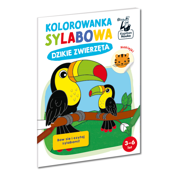 Kapitan Nauka: kolorowanka sylabowa Dzikie Zwierzęta
