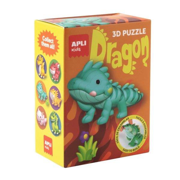 Apli Kids: puzzle 3D smok turkusowy